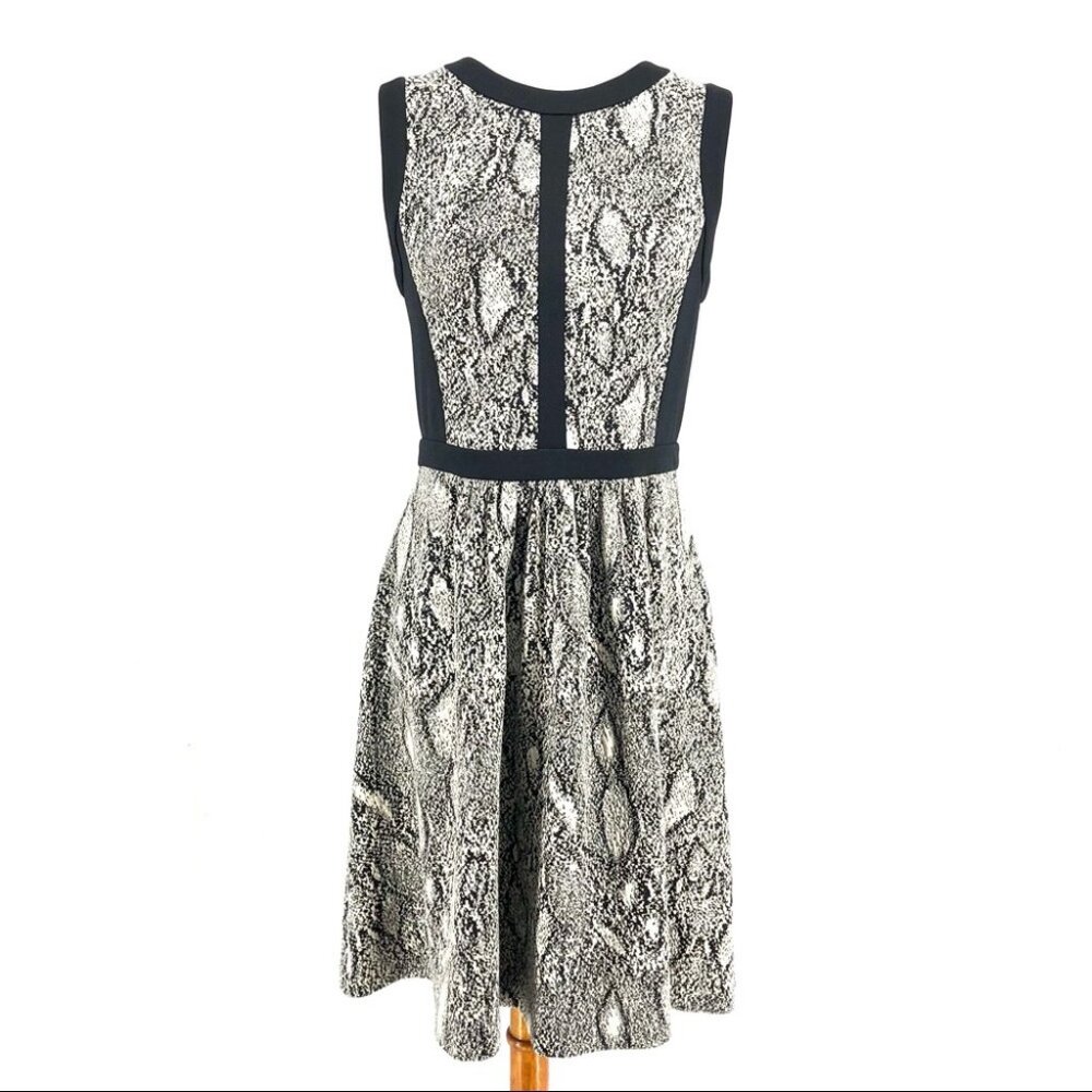 Rebecca Taylor Python Snake Print Gray Black Fit … - image 2